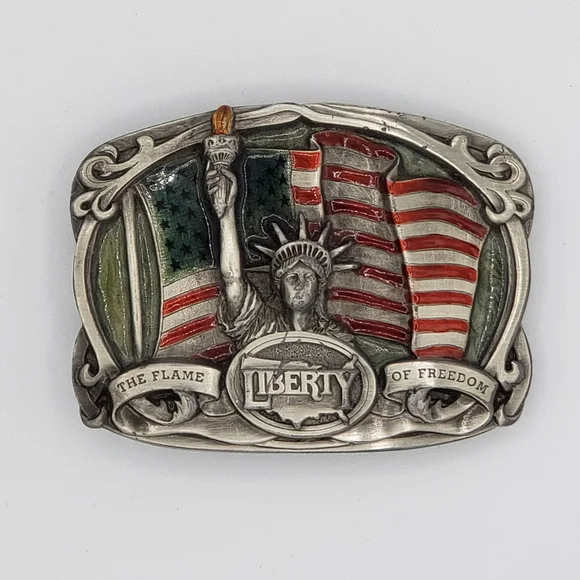 Bergamot Brass Works Accessories Vintage Patriotic Belt Buckle